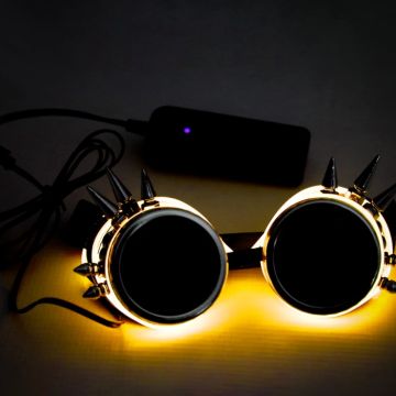 LED glasses with spikes Yellow
