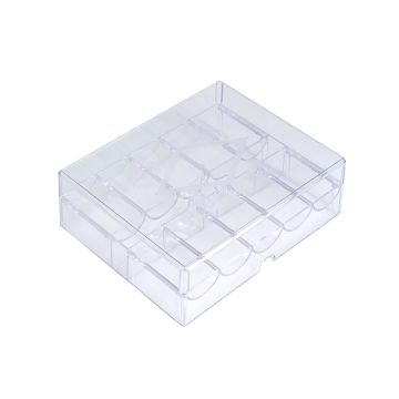 Clear poker chip tray with lid
