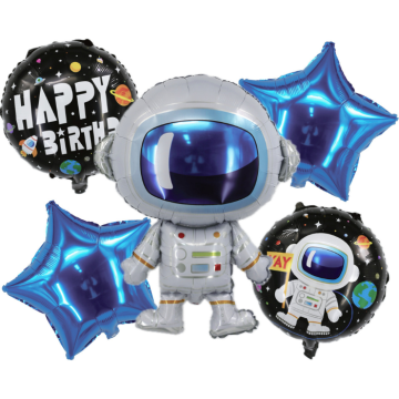 Foil Balloons with Astronaut Theme 5x