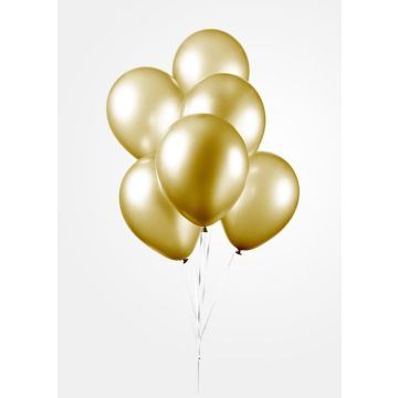 Gold Chrome Balloons 10x - 30 cm
