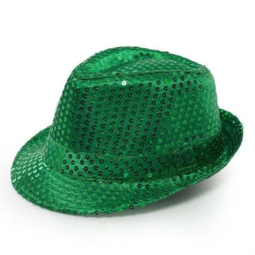 Green glitter hat