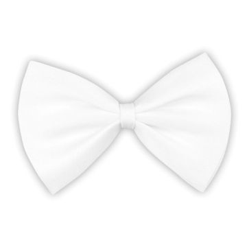White bow tie with elastic - one size