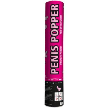 Pink penis confetti cannon - 28 cm