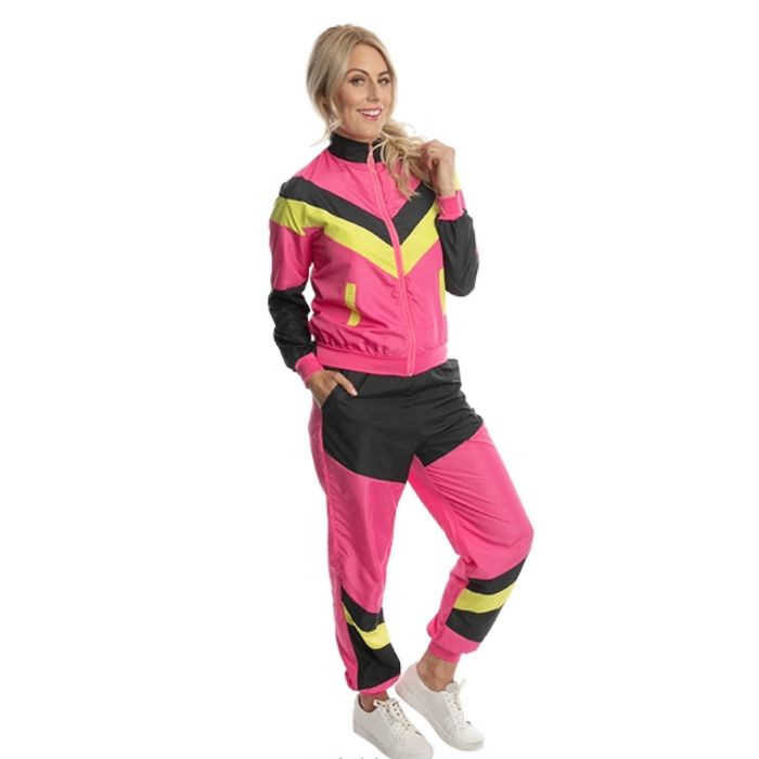 Neon retro tracksuit for women - 2 pieces