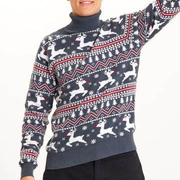 Christmas Sweater Stylish Turtleneck Organic Cotton