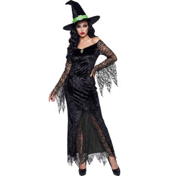 Witch Costume for Ladies with Stones - 2 Pieces