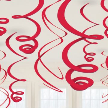 Red Swirls 12x - 55 cm