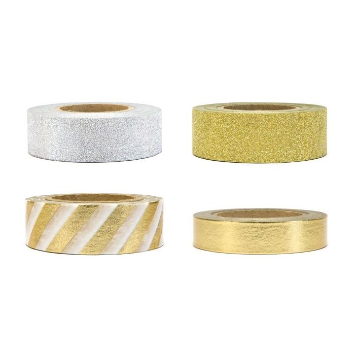 Gold and silver tape mix 4x - 10 m