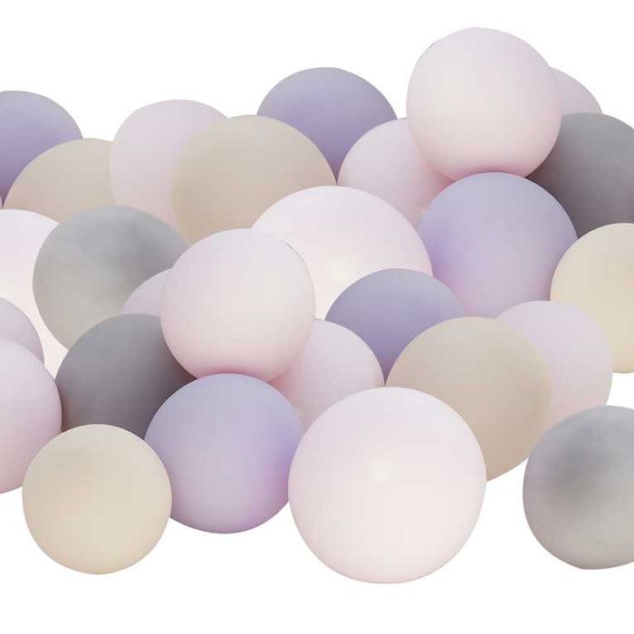 Pink & Purple Pastel Mini Balloons 40x - 12 cm
