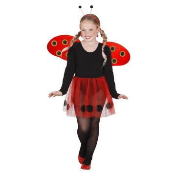 Mariehøne kostume til børn - 3 dele