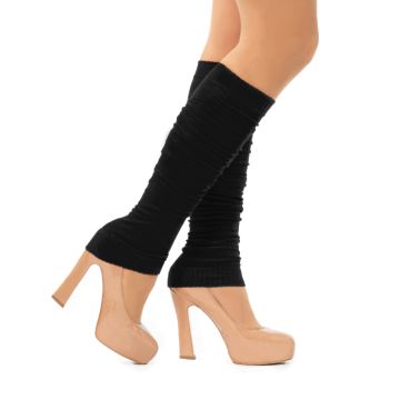 Leg warmers for women one-size black