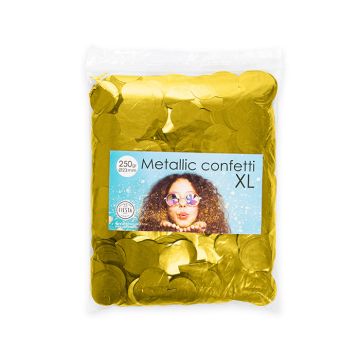 Round Metallic Gold Confetti - 250 grams
