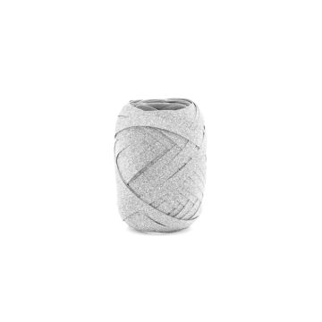 Glitter silver gift ribbon 10 m
