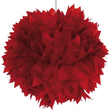 Red pompom - 30 cm