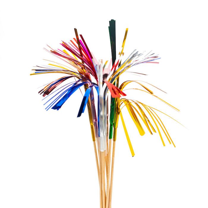 Multicoloured drink sticks 10x - 24 cm