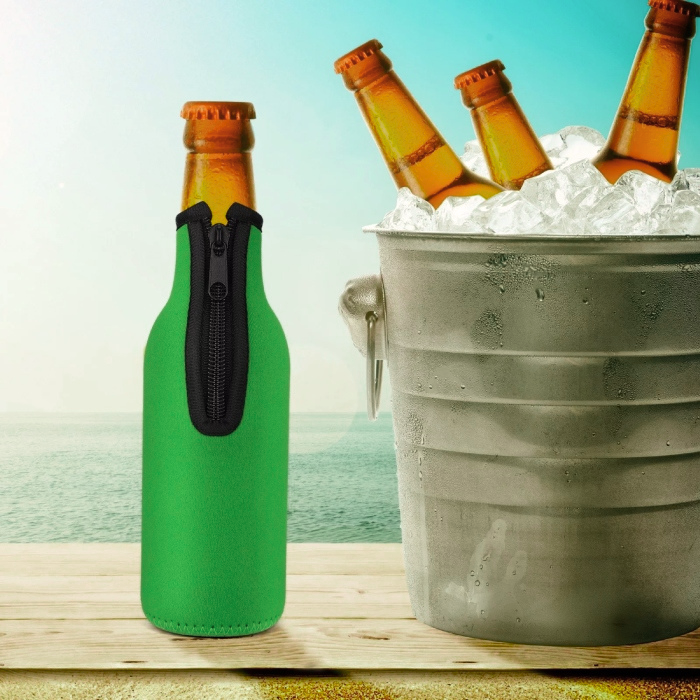 Neoprene Bottle Cooler Lime Green