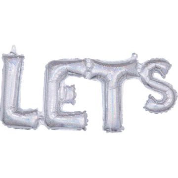 "LETS" Holographic Foil Balloon - 53 cm