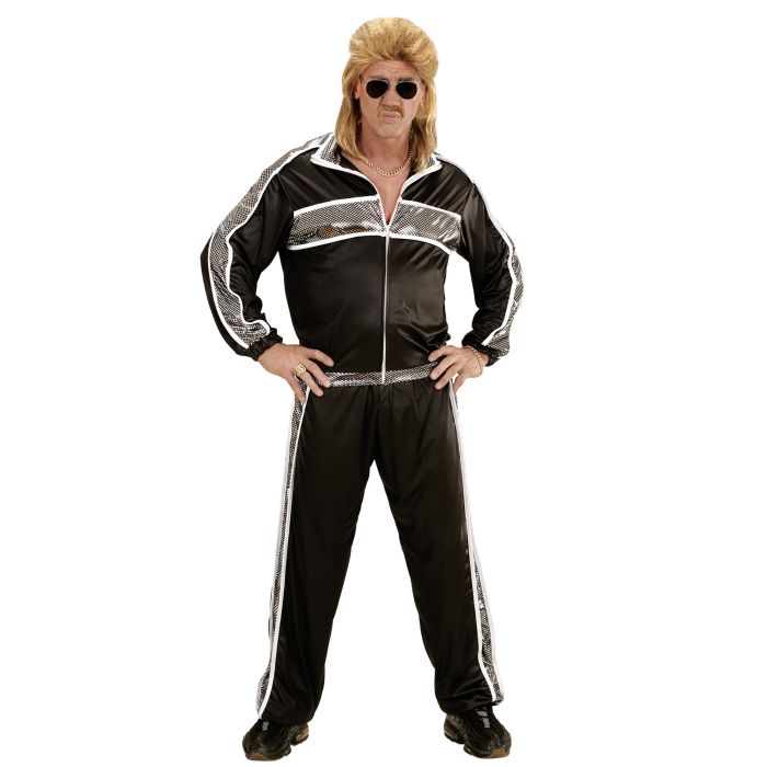 80s tracksuit in black for men