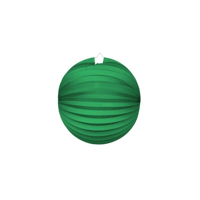 Round Paper Lantern in Green - 25 cm