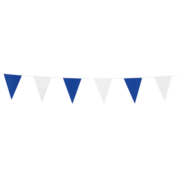 Blue and White 10x15 cm Bunting - 3 meters