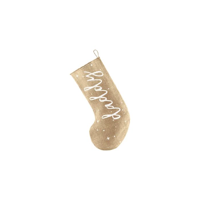 Jute Christmas stocking for dad 23x39.5 cm