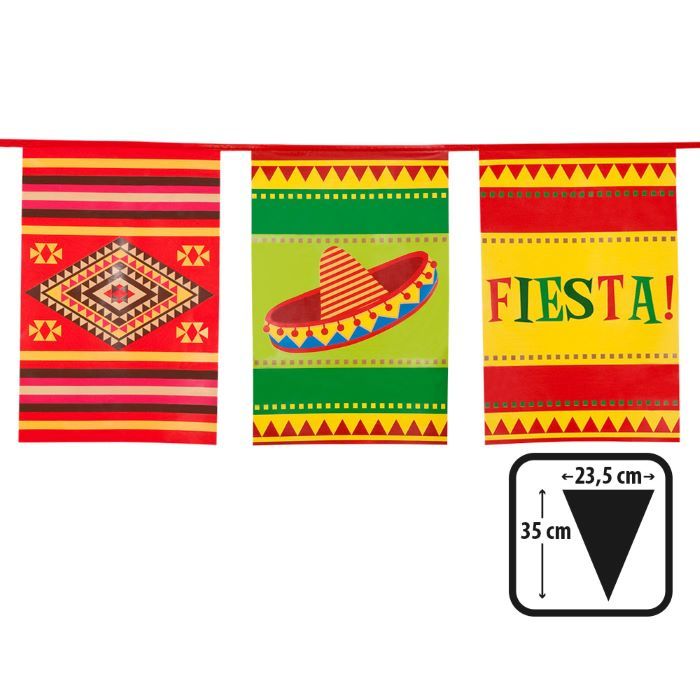 Mexican fiesta plastic garland - 10 m
