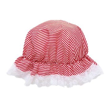 Striped Blonde Hat Red/White