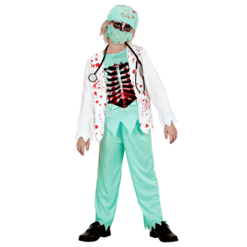 Zombie doctor costume for children - 6 pieces