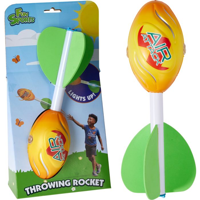 Glowing Yellow Throwing Rocket 28 cm