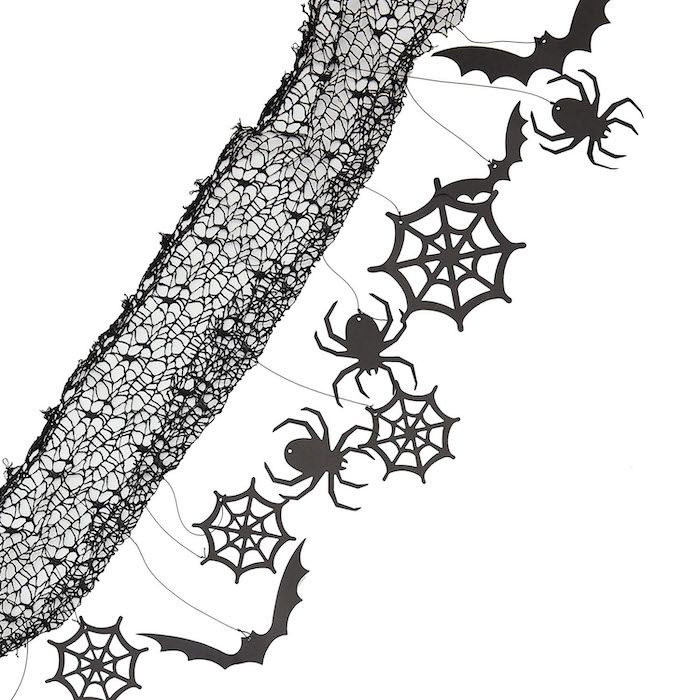 Black Halloween Wall Decoration - 4 meters