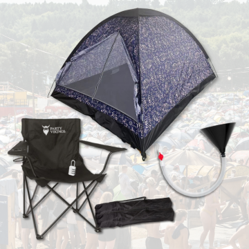 Festival package for 3 people premium - FLOKI tent, festival chair etc.