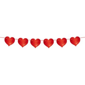 Large Red Heart Garland - 6m