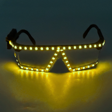 LED glasses yellow neon