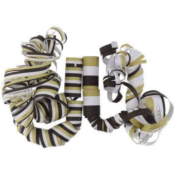 Black and Gold Streamers 2x - 4m