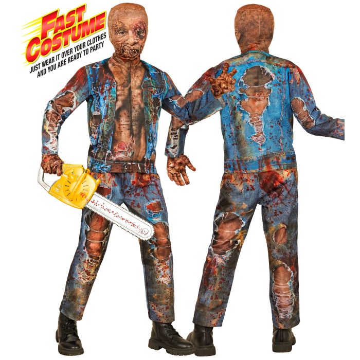 Zombie costume for kids with bloody rips