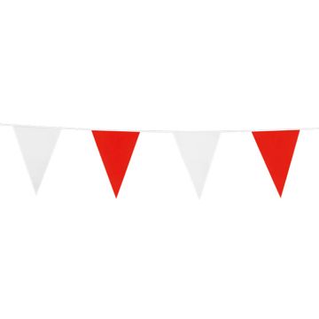 Red & White 20x30 cm Flag Garland - 10 meters