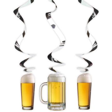 Hanging Beer Glasses 3x . 80 x 13 cm