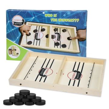 Flying Sling Puck Game with 12 pucks