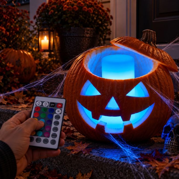 Pumpkin LED Light 15 cm