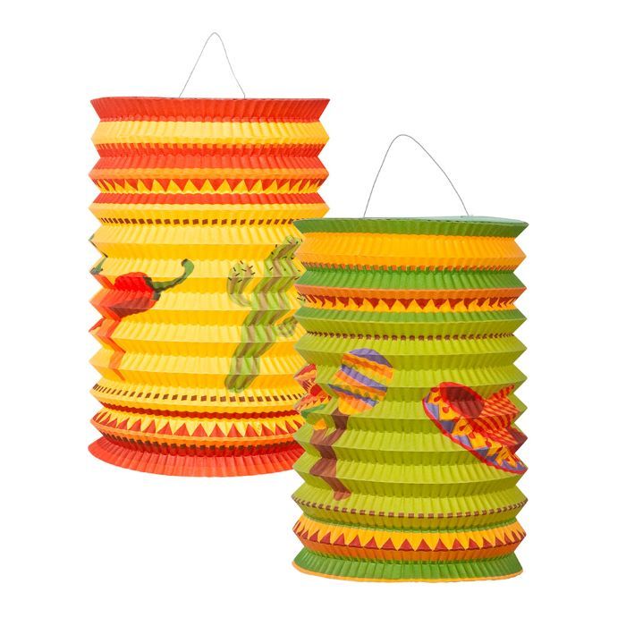 Mexican paper lanterns 2x - 9x16 cm