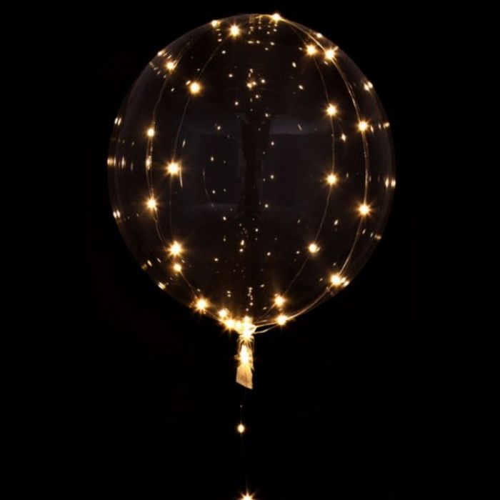 LED balloon 2x white light chain 75 cm 5 m