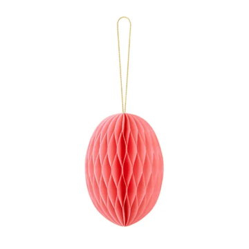 Pink honeycomb Easter egg - 12 cm