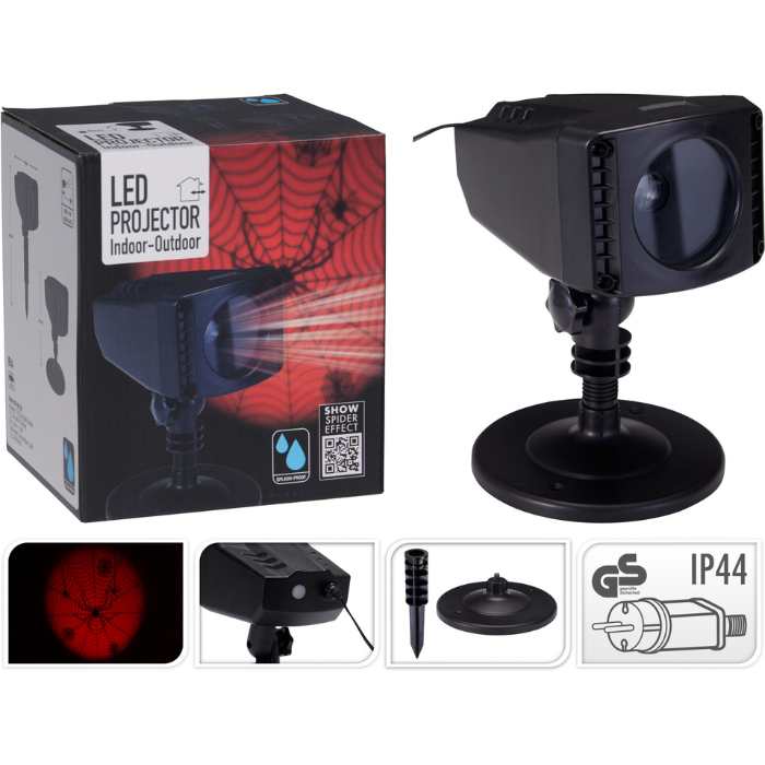 Halloween projector with crawling spider