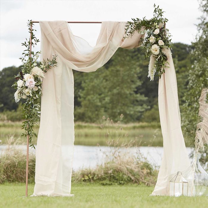 Raw White Curtain - 2 x 6.2 meters