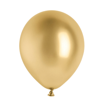 Strong gold chrome balloons 10x - 30 cm
