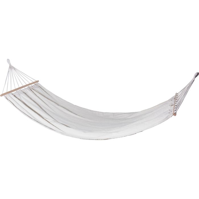 Cotton and Polyester Hammock with Wooden Rods, 200 x 100 cm
