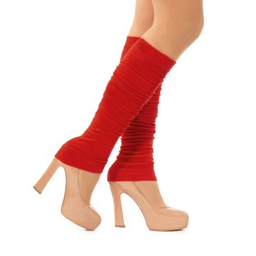Leg Warmers for Women One-Size Red