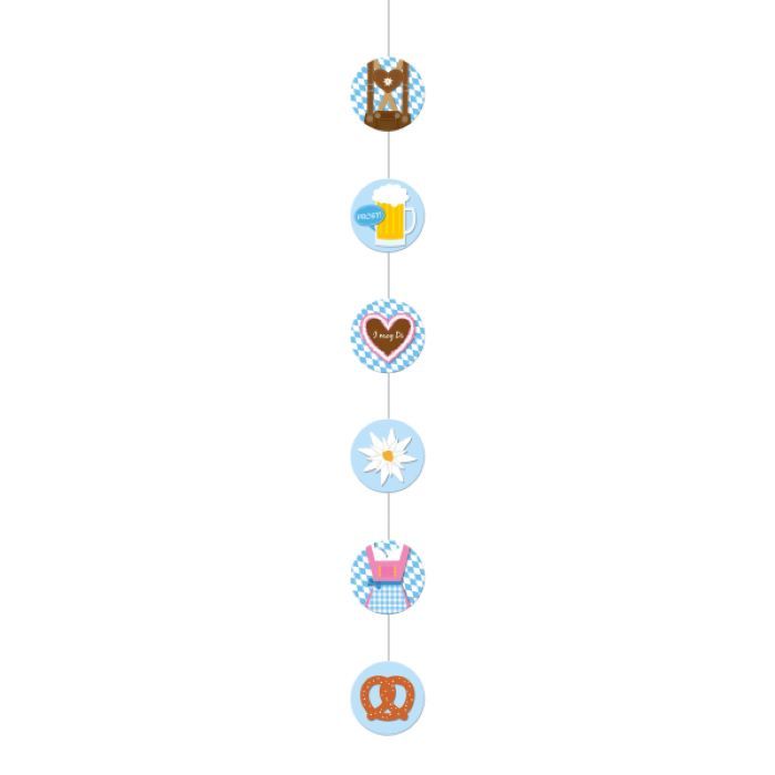 Hanging string decorations with Oktoberfest motifs 4x - 130 cm