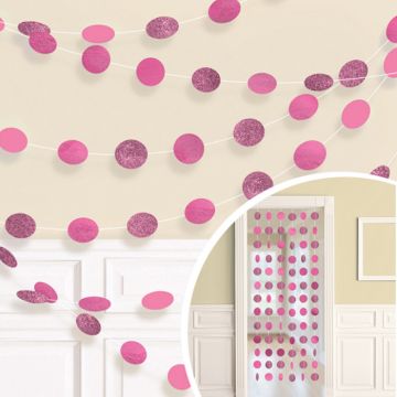 Pink Glitter Curtain - 213 cm