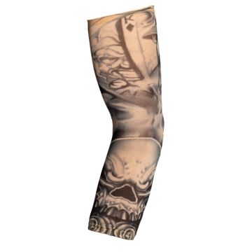 Black and white skull tattoo sleeve